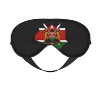 Flag of Kenya Map 12 Flag of Kenya Map Sleep Masks Adjustable Strap Soft Eye Mask for Women Men Travel Work Home