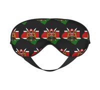 Flag of Kenya Map 13 Flag of Kenya Map Sleep Masks Adjustable Strap Soft Eye Mask for Women Men Travel Work Home