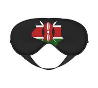 Flag of Kenya Map 14 Flag of Kenya Map Sleep Masks Adjustable Strap Soft Eye Mask for Women Men Travel Work Home