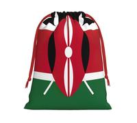 Flag Of Kenya Print Comfort Drawstring Gift Convenient Bags Reusable Holiday Party Daily Organization