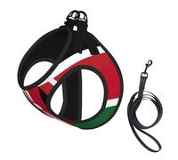 Flag Of Kenya Print Dog Harness,Pet Leash Vest,Adjustable And Reflective Vest,For Small To Medium Dogs