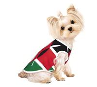 Flag of Kenya Print Dog Shirt Summer Pet T-Shirts Stretchy Cats Dogs Tee Shirt Sleeveless Tank Top Dog Vest