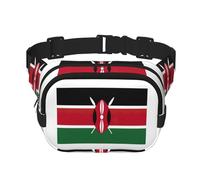 Flag of Kenya print Fashion Waist Packs Crossbody Belt Bag Fanny Pack for Women Crossbody for Traveling Running, Black, One Size
