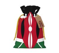 Flag Of Kenya Print Gift Bag,Drawstring Pouch Christmas For Small Gifts,For Jewelry And Party Favors