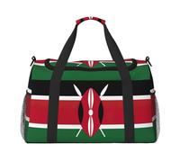 Flag of Kenya print Overnight Bags for Women and Men Shoulder Bag Carry On Bag for Traveling Travel Essentials, Black, One Size