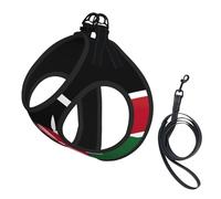 Flag of Kenya Print Step in Dog Harness and Leash Set,Adjustable Reflective Harness for Small Dogs Cats