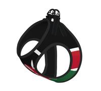 Flag of Kenya Print Step in Dog Harness and Leash Set,Adjustable Reflective Harness for Small Dogs Cats