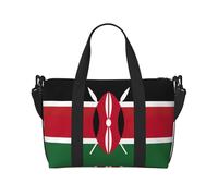 Flag of Kenya Print Travel Duffel Bags Weekender for Women,Lightweight Carry On Bag,Personal Item Bag