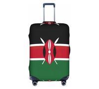 Flag Of Kenya Print Travel Elastic Suitcase Luggage Baggage Cover Protector, Washable And Anti-Scratch, White, M