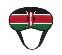 Flag of Kenya Print Unisex Washable Eye Mask Sleeping Light-Blocking Cover for Home Hotel Camping
