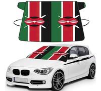 Flag Of Kenya Print Windshield Cover, Durable 600d Oxford Waterproof Winter Windshield Protector