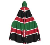 Flag Of Kenya Printed Hooded Cloak Robe Cloak Witch Vampires Grim Reaper Devil For Boy Girl Cosplay Costume