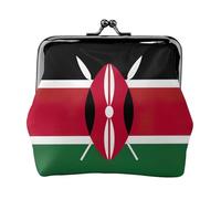 Flag Of Kenya Printing Small Travel Kit Wallet, Compact Pouch For Camping Adventures And Fishing Trips, Black, One Size, Art Deco