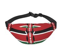 Flag of Kenya Travel crossbody waist bag, suitable for sports, running, cycling, traveling, fishing boys large waist bag,
