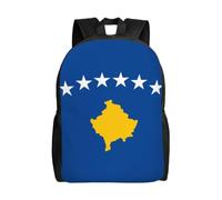 Flag Of Kosovo Backpack For College High School,15.6-Inch Laptop,Bags Daypack,Oxford Cloth Bag For Work, Business, Travel, Sports