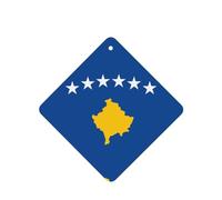 Flag Of Kosovo Car Air Fresheners Cards - 6 Pieces,Cardstock Scented Decor For Cars,Bedrooms, Closets