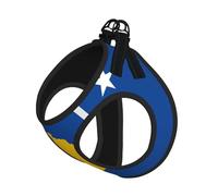 Flag Of Kosovo Print Dog Harness,Pet Leash Vest,Adjustable And Reflective Vest,For Small To Medium Dogs