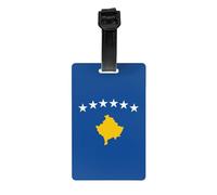 Flag of Kosovo Print Luggage Tag for Suitcases Identification Travel Bag Tags Easy-to-Identify Labels Set