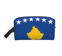 Flag of Kosovo Print Toiletry Bag for Men Travel Toiletry Bag, Spacious Capacity Cosmetic Bag for Women