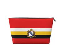 Flag of Kursk Leather Travel Makeup Bag-Waterproof Cosmetic Pouch