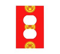 Flag of Kyrgyzstan Printed Decorative Switch Covers-Durable Single and Double Socket Plates for Light SwitchesStyle S