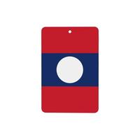 Flag Of Laos Car Air Fresheners Cards - Set Of 4 Pieces,For Cars & Home, Long-Lasting Lavender Fragrance