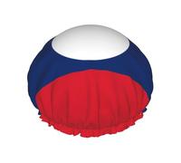 Flag of Laos Large Double-layer shower cap prevents hair from getting tangled during showering and skincare.