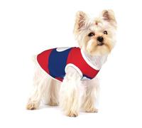 Flag of Laos Small Pet Cotton Shirts Medium - Breathable, Soft, Comfortable and Stylish for Daily Wear