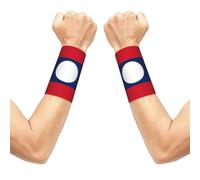 Flag of Laos Wrist sleeve.Elastic Athletic Sleeve Pair,