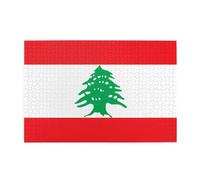 Flag of Lebanon Adult Wooden Jigsaw Puzzle 1000 Pieces for The Perfect Visual Feast! 1000pcs