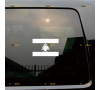 Flag of Lebanon Cedar of Lebanon Sticker Decal Vinyl - 2 Pack White 15.2cm - for Car Boat Laptop Cup No Background Die-Cut