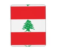 Flag of Lebanon Colorful Rubber Lock Edge Mouse pad (Vertical Style), Thickened Design not Easy to deform