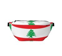Flag of Lebanon Crossbody Waist Bag with Multiple Pockets, Easy To carry, Suitable for Sports, Travel and Daily Use.