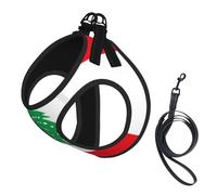 Flag of Lebanon Dog Harness - Equipped with Reflective Straps and Quick Release Buckles - Suitable for Small Cats and Dogs