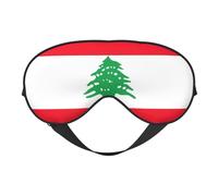 Flag of Lebanon Double Side Eye Mask, Adjustable Strap Eye Mask, Eye Sleep Shade Cover, Blocks Light Eye mask