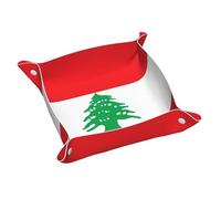 Flag of Lebanon Double-Sided Full Print, Leather Tray, Suitable for Placing Some Small itemsã€‚