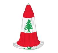 Flag Of Lebanon Hooded Cape For Teenagers Witch Vampire Cosplay Party Halloween Christmas Printed Long Cloak