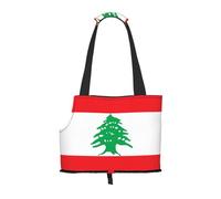 Flag of Lebanon Printed Portable Foldable pet Shoulder Bag, Suitable for Carrying Small Pets