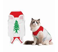 Flag of Lebanon Recovery Suit for Dogs Cats After Surgery,Pet Recovery Shirt, Dog Onesies Pet Surgery Recovery Suit