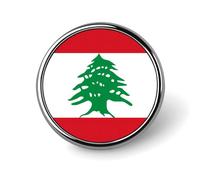 Flag of Lebanon Round Brooch Pins Badge Printed Button Tie Lapel Backpack Pin Decoration for Women Men