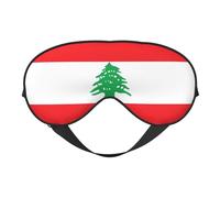 Flag of Lebanon Soft Eye Mask â€“ Comfortable Sleep Mask for Side Sleepers, Light Blocking, Relaxing Pressure-Free Eyemask
