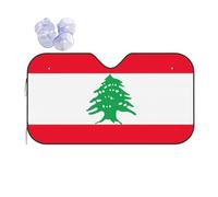 Flag of Lebanon Sun Shade - Folding Car Front Window Sunshade for Cars SUV Trucks,Max UV Blocking and Keep The Vehicle Cool