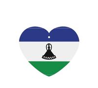 Flag Of Lesotho Car Air Fresheners Cards - Set Of 4 Pieces,For Cars & Home, Long-Lasting Lavender Fragrance