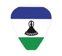 Flag of Lesotho Guitar Picks 12 Pack Assorted Thickness-0.46mm 0.71mm 0.96mm Thin Medium Heavy Picks for Acoustic Electric Guitar Ukulele