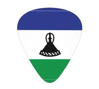 Flag of Lesotho Printed guitar picks for acoustic, electric, and band players, 12 pieces in 3 different thicknesses