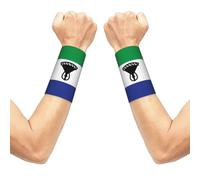 Flag of Lesotho Wrist sleeve.Elastic Athletic Sleeve Pair,