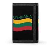 Flag of Lithuania Casual Wallet for Men Minimalist Trifold Wallet ID Card Holder Coin Purse Wallet