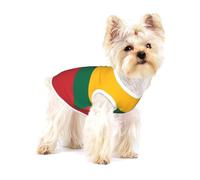 Flag of Lithuania Full Print Cotton Pet Vest M Dog Cat Clothes Soft Elastic Breathable Pullover Pet