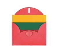Flag Of Lithuania Pearl Paper Holiday Greeting Card With Envelopes Weddings Party Birthday Invitations Wishes