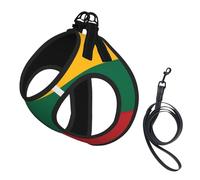 Flag Of Lithuania Pet Leash Vest For Small Dogs Cats Reflective Adjustable Soft Outdoor Walking Hiking Training